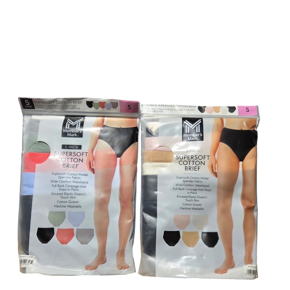 2 Pack  Womens Supersoft Cotton Brief Underwear 10 Pack Size Small S New